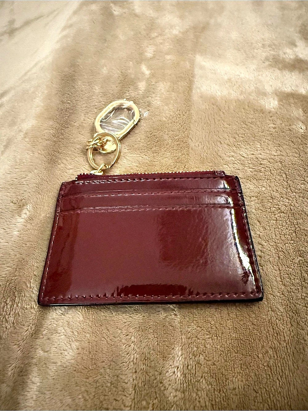 Victoria’s Secret Burgundy Card Holder Keychain Like New